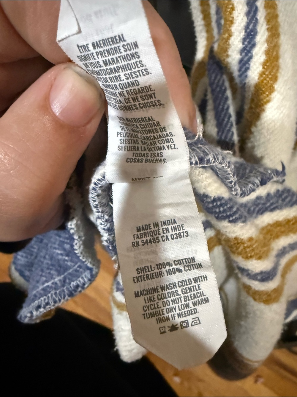 Aerie Oversized Striped Shirt Jacket | Blue & Cream | Size Medium | Shacket - Picture 12 of 12